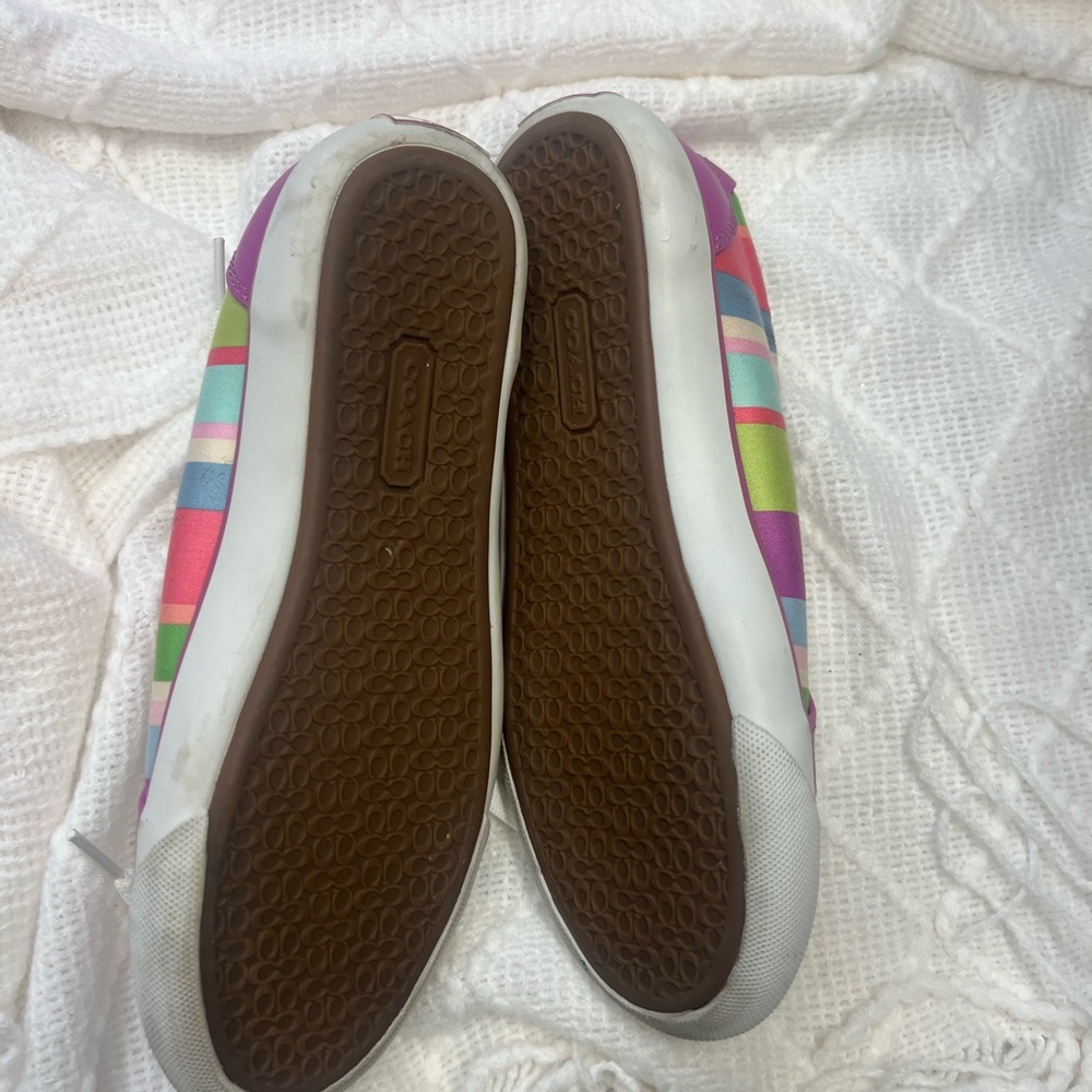 Coach Purple and Green Casual Sneakers - Picture 4 of 4